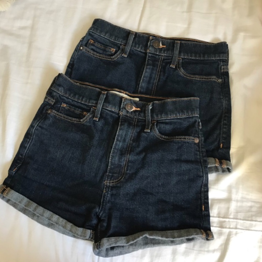 Dark Wash High Waisted Shorts